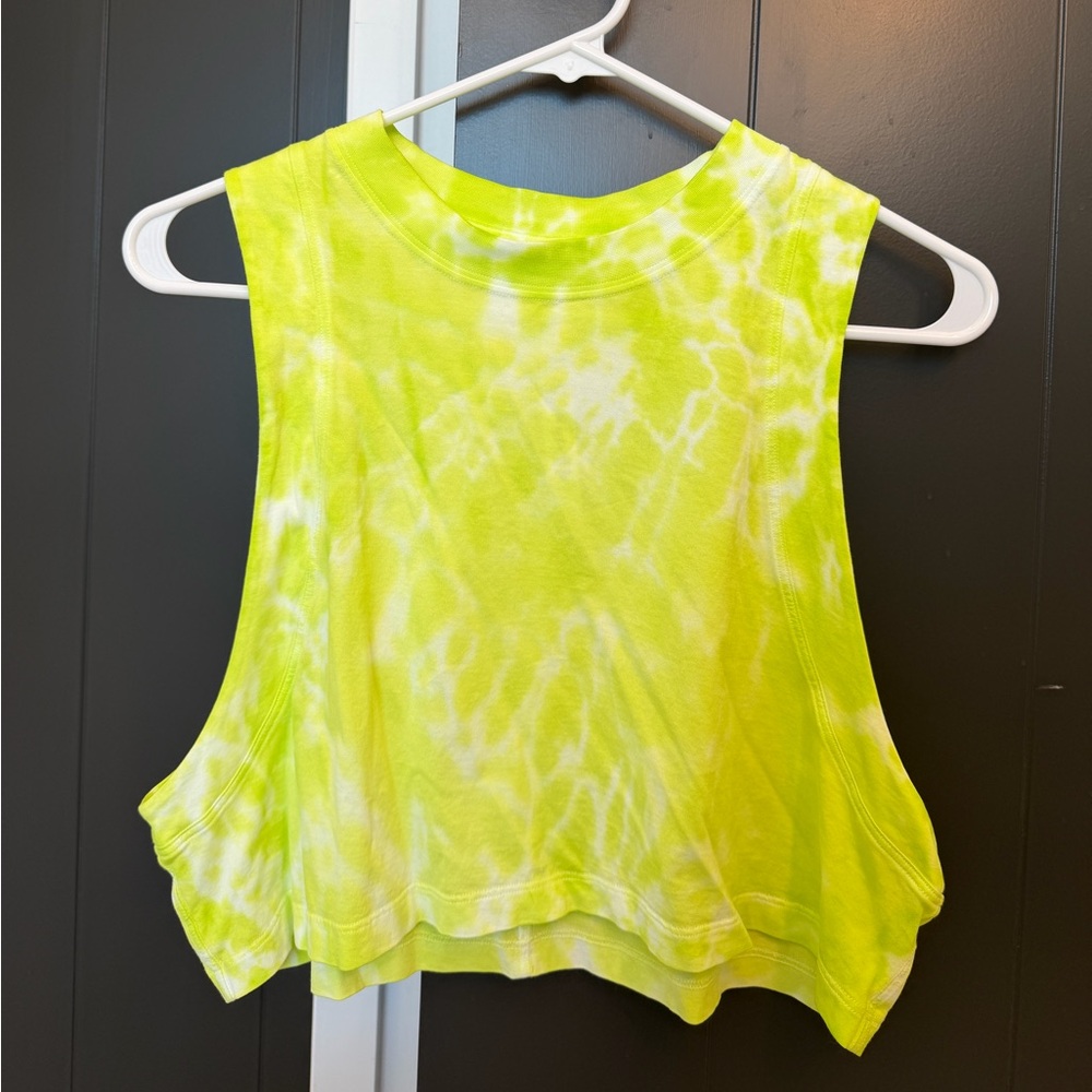 Lululemon All Yours Cropped Cotton Tank Top Tie Dye